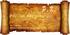 Pályi Károly névjegykártya